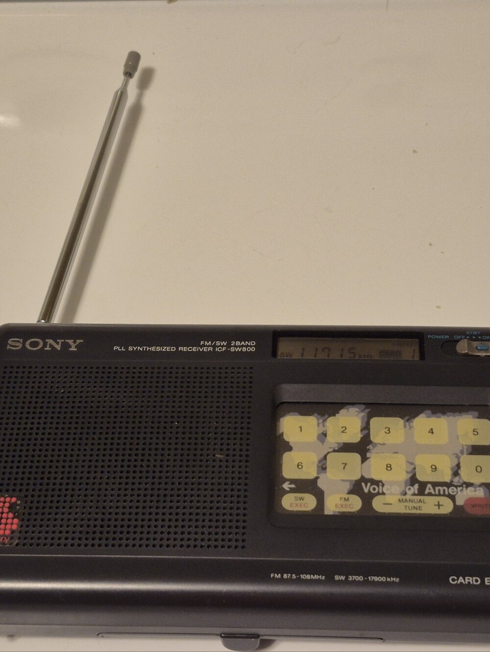 Sony Portable Shortwave/FM Receiver Radio - Black